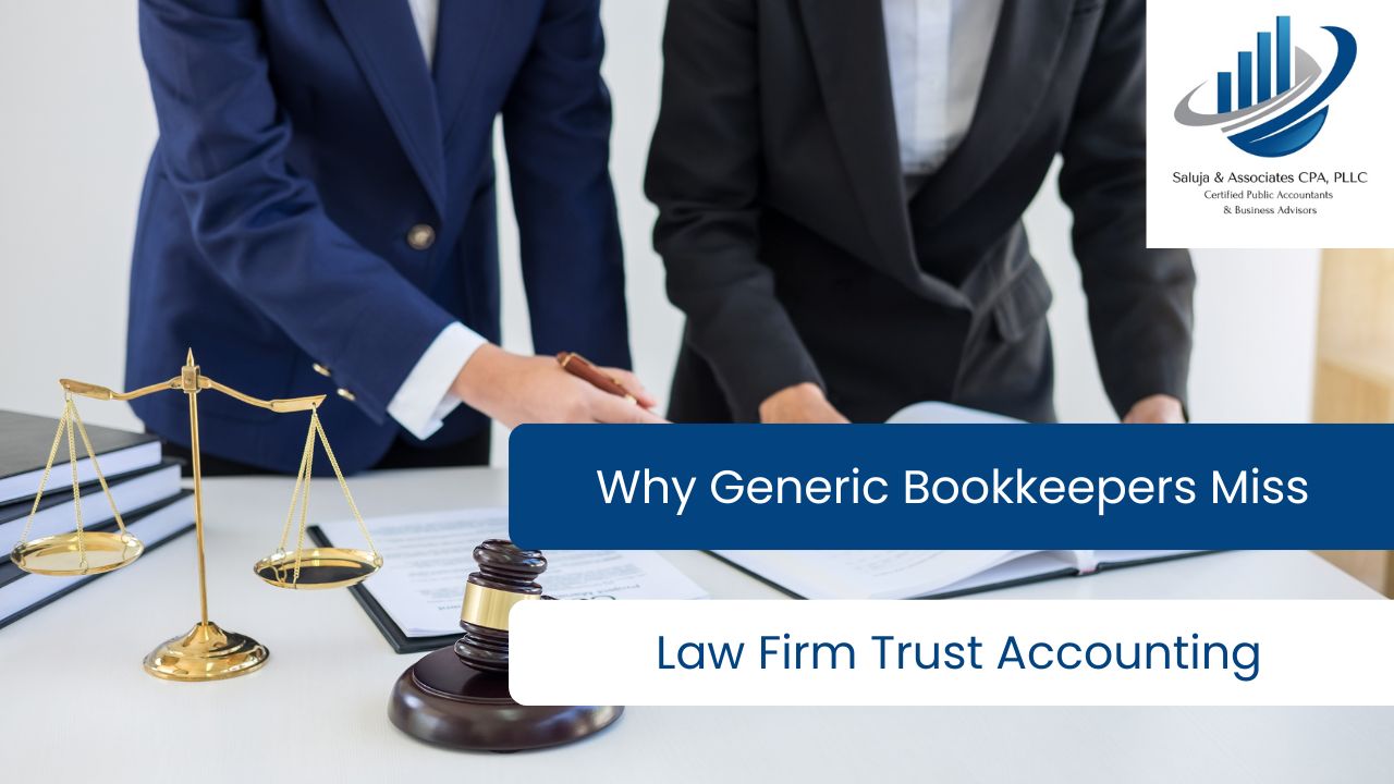 Attorney reviewing law firm trust account reconciliation with a Houston CPA